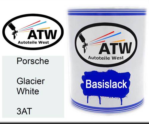 Porsche, Glacier White, 3AT: 1L Lackdose, von ATW Autoteile West.